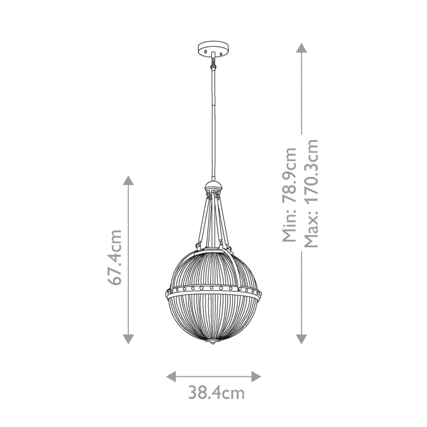 Kichler - Candeeiro suspenso ASTER 3xE14/60W/230V