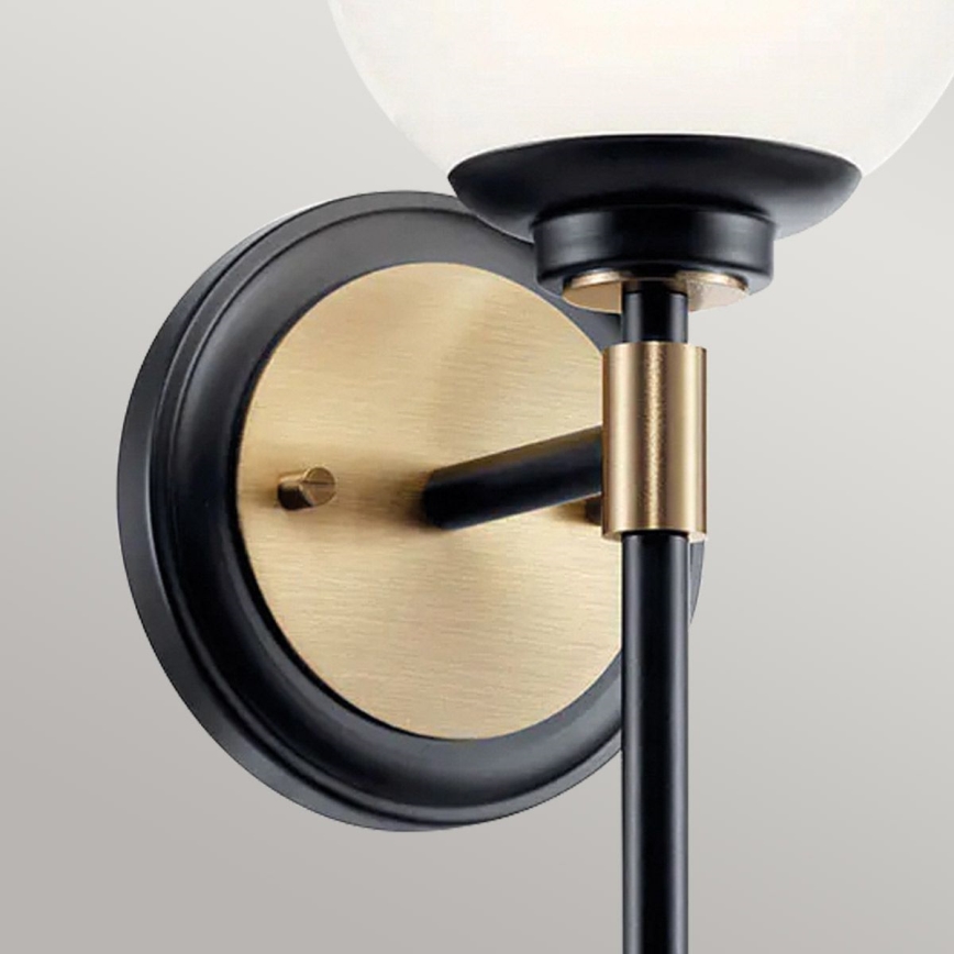 Kichler - Aplique de parede LED para casa de banho BENNO 2xG9/3W/230V dourado IP44