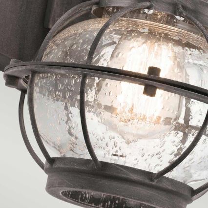Kichler - Aplique de parede exterior BRIDGE POINT 1xE27/60W/230V IP44 bronze