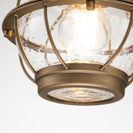 Kichler - Candeeiro suspenso para exterior com corrente BRIDGE POINT 1xE27/60W/230V IP44 bronze