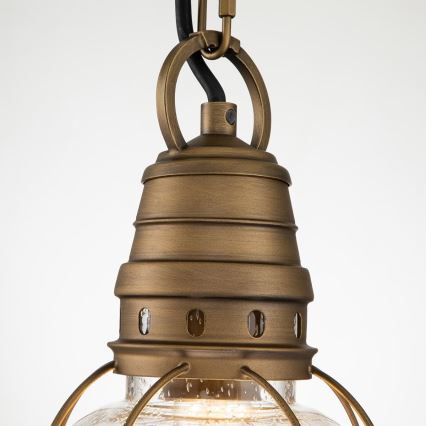 Kichler - Candeeiro suspenso para exterior com corrente BRIDGE POINT 1xE27/60W/230V IP44 bronze