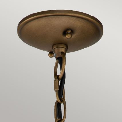Kichler - Candeeiro suspenso para exterior com corrente BRIDGE POINT 1xE27/60W/230V IP44 bronze