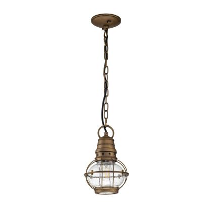Kichler - Candeeiro suspenso para exterior com corrente BRIDGE POINT 1xE27/60W/230V IP44 bronze