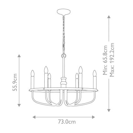 Kichler - Candeeiro suspenso CAPITOL HILL 6xE14/40W/230V