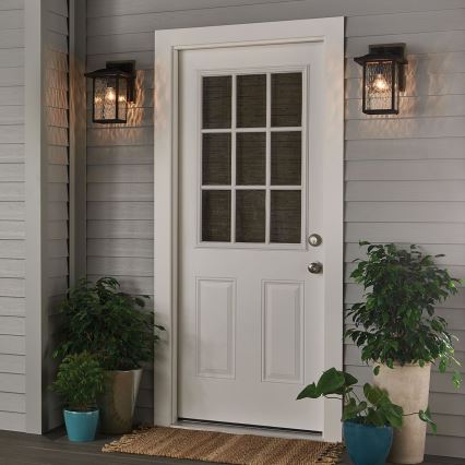 Kichler - Iluminação de parede exterior CAPPANNA 1xE27/60W/230V IP44 preto