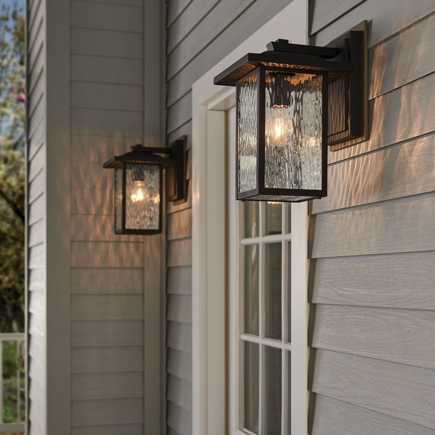 Kichler - Iluminação de parede exterior CAPPANNA 1xE27/60W/230V IP44 preto