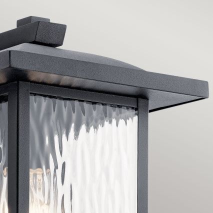 Kichler - Iluminação de parede exterior CAPPANNA 1xE27/60W/230V IP44 preto