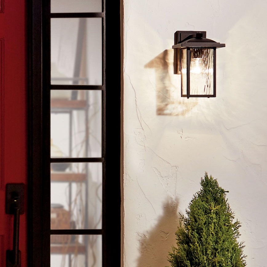 Kichler - Iluminação de parede exterior CAPPANNA 1xE27/60W/230V IP44 preto