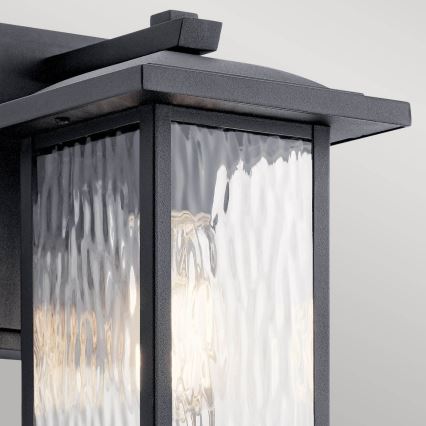 Kichler - Iluminação de parede exterior CAPPANNA 1xE27/60W/230V IP44 preto