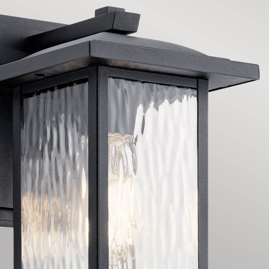 Kichler - Iluminação de parede exterior CAPPANNA 1xE27/60W/230V IP44 preto