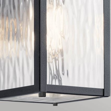 Kichler - Iluminação de parede exterior CAPPANNA 1xE27/60W/230V IP44 preto