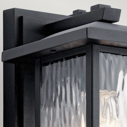 Kichler - Iluminação de parede exterior CAPPANNA 1xE27/60W/230V IP44 preto