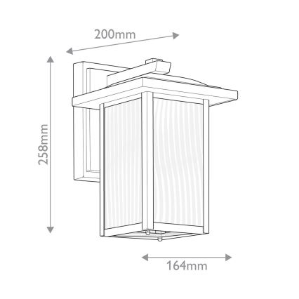 Kichler - Iluminação de parede exterior CAPPANNA 1xE27/60W/230V IP44 preto