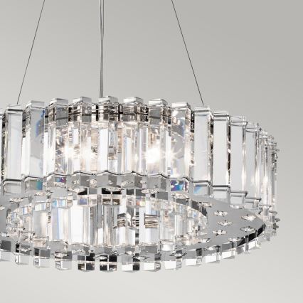 Kichler - Candeeiro suspenso para casa de banho LED CRYSTAL SKYE 8xG9/3W/230V IP44