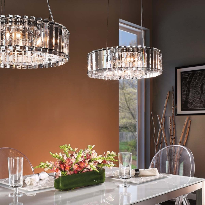 Kichler - Candeeiro suspenso para casa de banho LED CRYSTAL SKYE 8xG9/3W/230V IP44