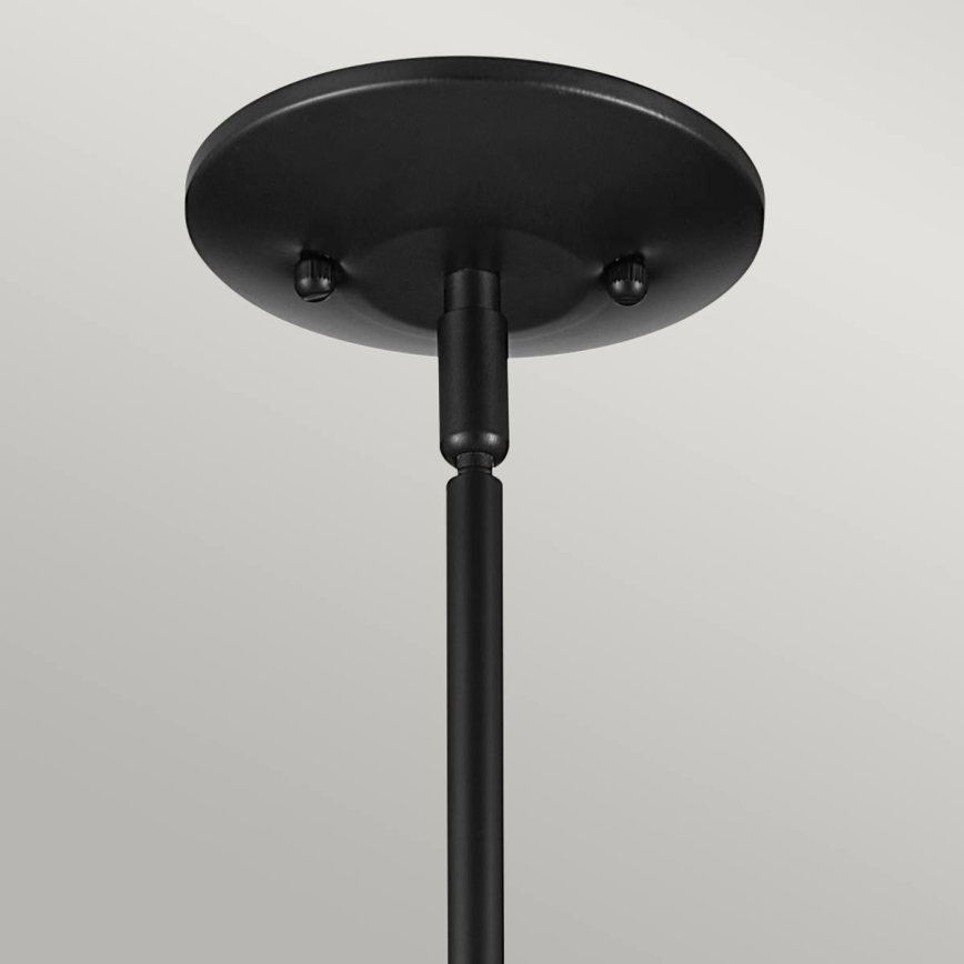 Kichler - Lustre em haste DEELA 1xE27/60W/230V Ø 17,8 cm preto