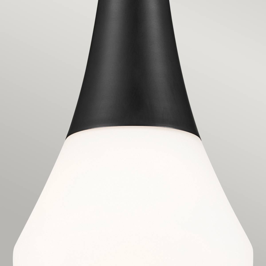 Kichler - Lustre em haste DEELA 1xE27/60W/230V Ø 17,8 cm preto
