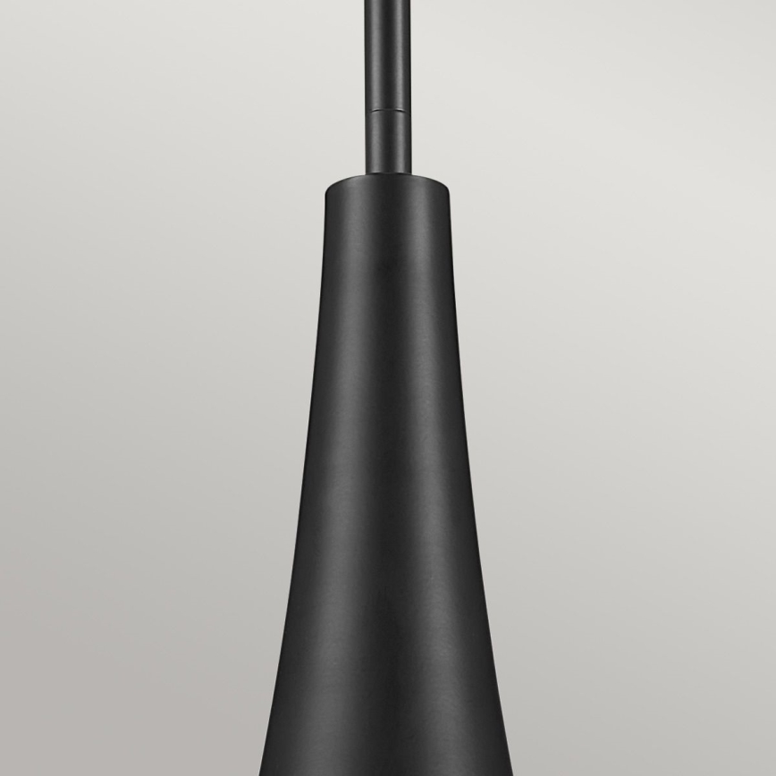 Kichler - Lustre em haste DEELA 1xE27/60W/230V Ø 17,8 cm preto
