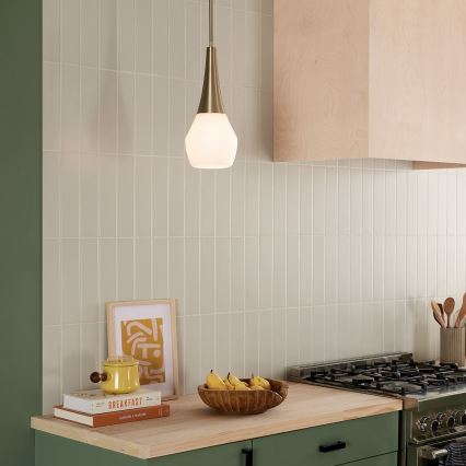 Kichler - Candeeiro suspenso DEELA 1xE27/60W/230V diâmetro 17,8 cm latão
