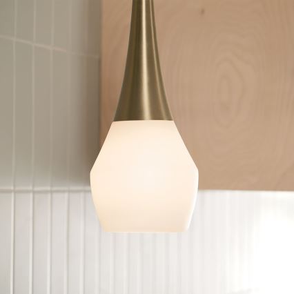 Kichler - Candeeiro suspenso DEELA 1xE27/60W/230V diâmetro 17,8 cm latão