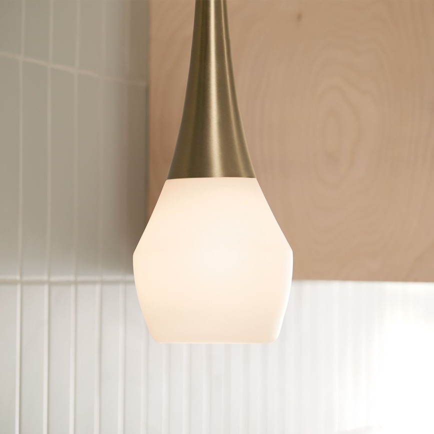 Kichler - Candeeiro suspenso DEELA 1xE27/60W/230V diâmetro 17,8 cm latão