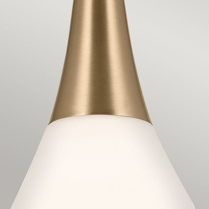 Kichler - Candeeiro suspenso DEELA 1xE27/60W/230V diâmetro 17,8 cm latão