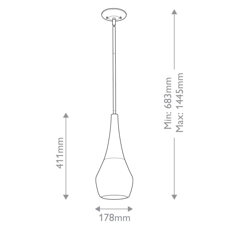 Kichler - Candeeiro suspenso DEELA 1xE27/60W/230V diâmetro 17,8 cm latão