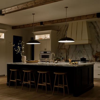 Kichler - Candeeiro suspenso DELAROSA 1xE27/60W/230V preto/latão