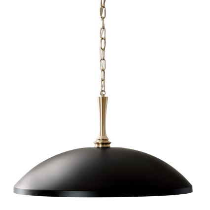 Kichler - Candeeiro suspenso DELAROSA 1xE27/60W/230V preto/latão