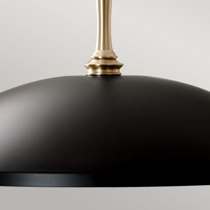 Kichler - Candeeiro suspenso DELAROSA 1xE27/60W/230V preto/latão