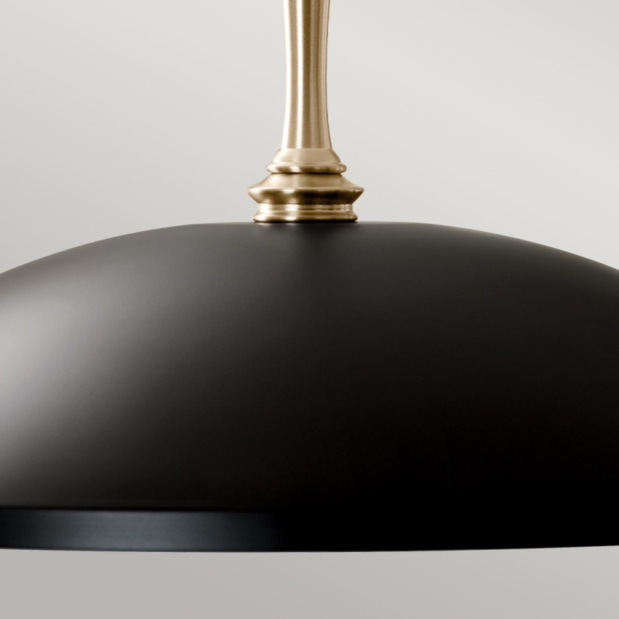 Kichler - Candeeiro suspenso DELAROSA 1xE27/60W/230V preto/latão