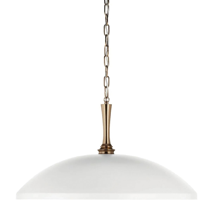 Kichler - Candeeiro suspenso DELAROSA 1xE27/60W/230V branco/latão