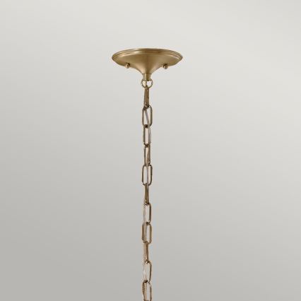Kichler - Candeeiro suspenso DELAROSA 1xE27/60W/230V branco/latão