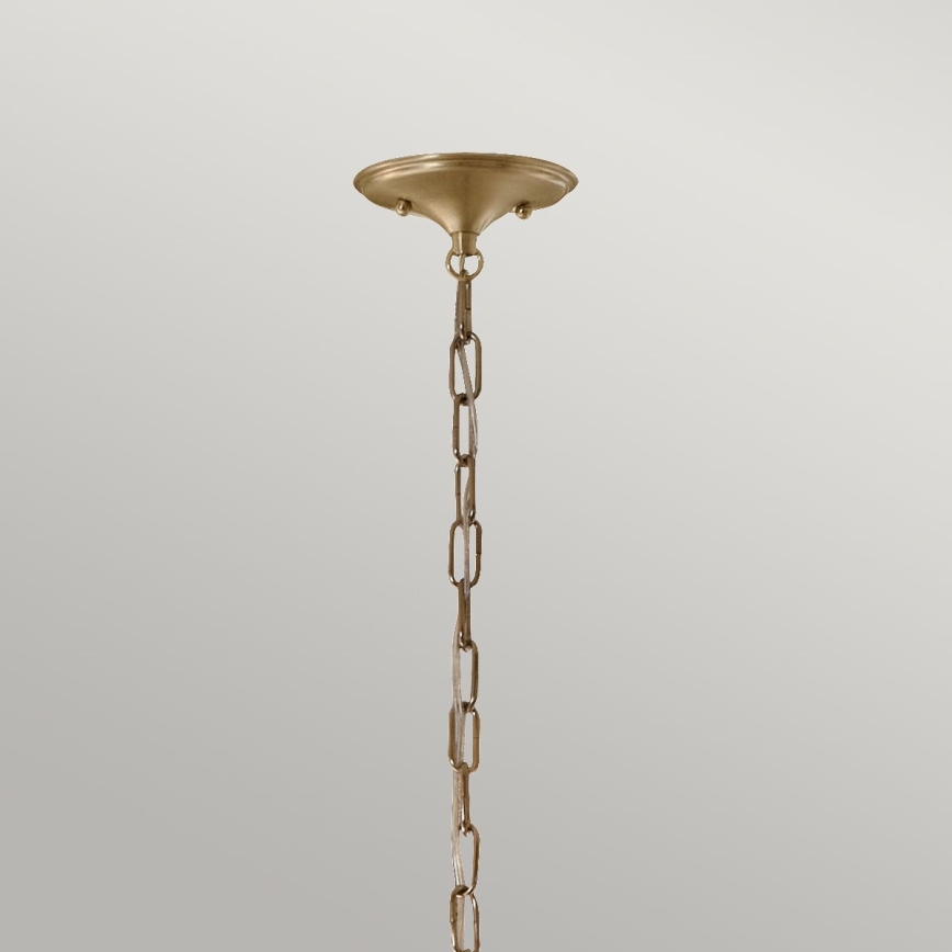 Kichler - Candeeiro suspenso DELAROSA 1xE27/60W/230V branco/latão