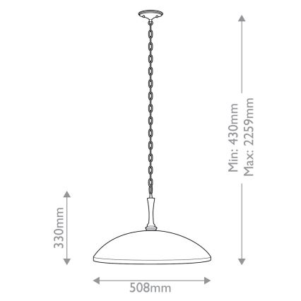 Kichler - Candeeiro suspenso DELAROSA 1xE27/60W/230V branco/latão