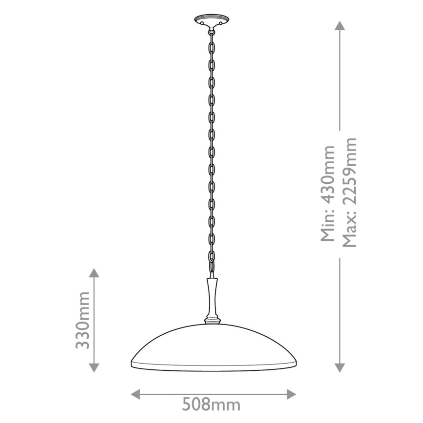 Kichler - Candeeiro suspenso DELAROSA 1xE27/60W/230V branco/latão
