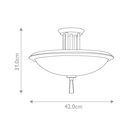 Kichler - Candeeiro integrado DREYFUS 3xE27/60W/230V cromado mate