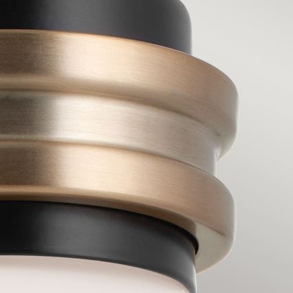 Kichler - Candeeiro de parede LED para casa de banho FARUM 1xG9/3W/230V IP44 preto/latão
