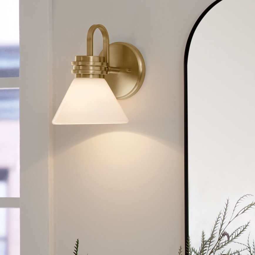 Kichler - Candeeiro de parede LED para casa de banho FARUM 1xG9/3W/230V IP44 latão