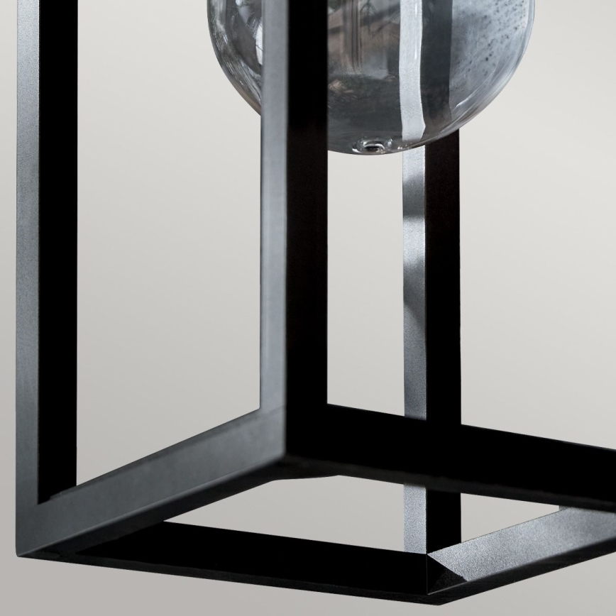 Kichler - Iluminação de parede exterior HONE 1xE27/60W/230V IP44 preto