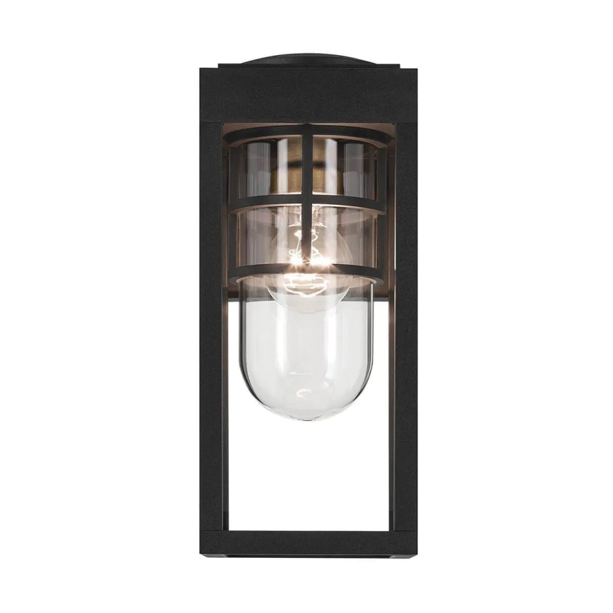 Kichler - Iluminação de parede exterior HONE 1xE27/60W/230V IP44 preto