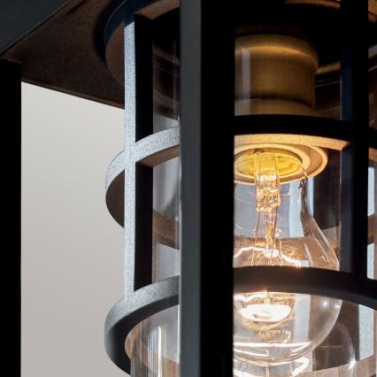 Kichler - Iluminação de parede exterior HONE 1xE27/60W/230V IP44 preto