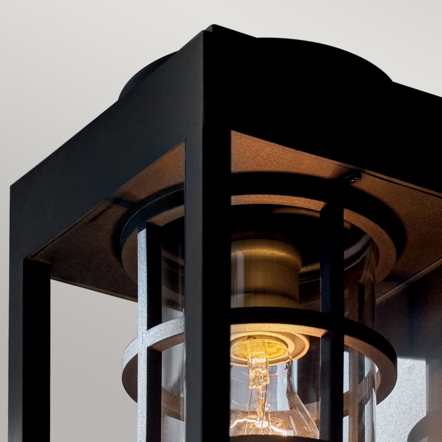 Kichler - Iluminação de parede exterior HONE 1xE27/60W/230V IP44 preto