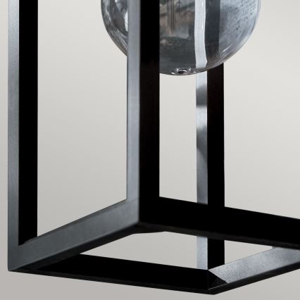 Kichler - Iluminação de parede exterior HONE 1xE27/60W/230V IP44 preto