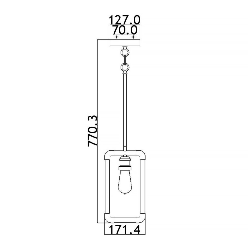 Kichler - Candeeiro suspenso IMAHN 1xE27/60W/230V