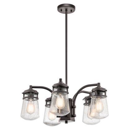 Kichler - Candeeiro para exterior num poste LYNDON 5xE27/60W/230V IP44
