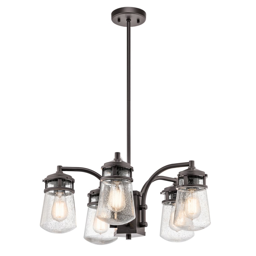 Kichler - Candeeiro para exterior num poste LYNDON 5xE27/60W/230V IP44