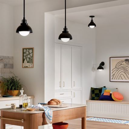 Kichler - Candeeiro de parede NIVA 1xE27/40W/230V preto