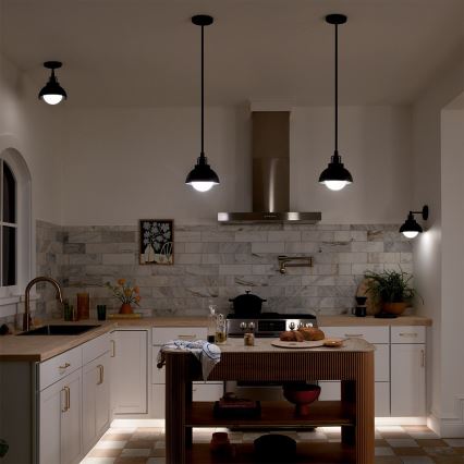 Kichler - Candeeiro de parede NIVA 1xE27/40W/230V preto