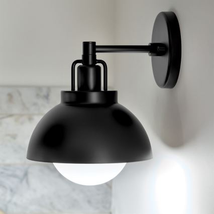 Kichler - Candeeiro de parede NIVA 1xE27/40W/230V preto